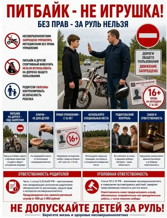 Питбайк не игрушка!